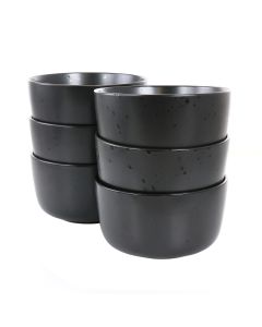 Studio 3B Mio 6 Piece 5.5 Inch Round Stoneware Bowl Set in Pepper