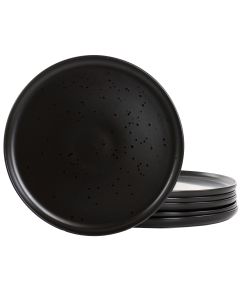 Studio 3B Mio 6 Piece 10.5 Inch Round Stoneware Dinner Plate Set in Pepper
