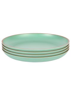 Gibson Home Rockabye 4 Piece 10.7 Inch Melamine Dinner Plate Set In Green