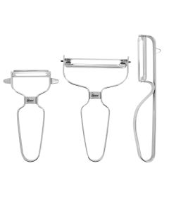 Oster Baldwyn 3 Piece Stainless Steel Lightweight Peeler Set in Silver