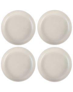 Cravings By Chrissy Teigen 4 Piece 8.6 Inch Round Stoneware Dinner Bowl Set in Oat Milk